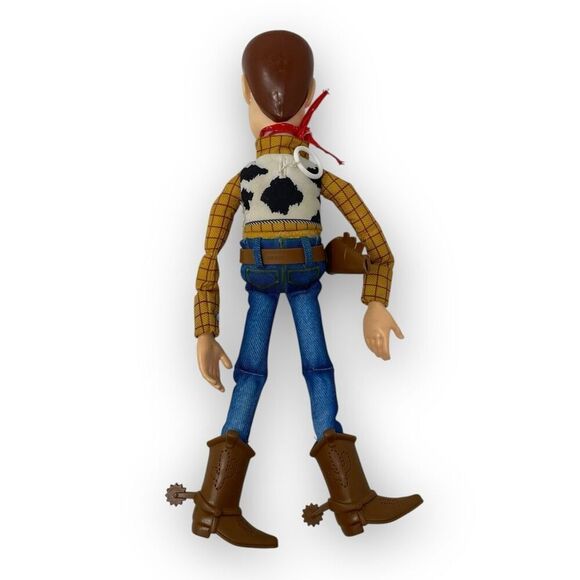 Disney Pixar Mattel Toy Story Woody Pull String Doll 12" Works No Hat - Picture 6 of 9